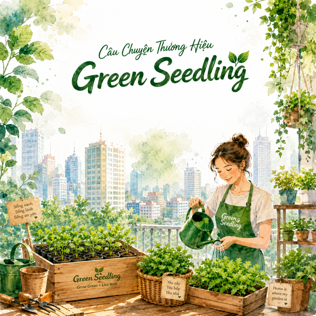 Green Seedling – Mang khu vườn xanh vào lòng phố thị với những cây giống rau sạch đã được ươm mầm sẵn, dễ trồng ngay tại nhà.